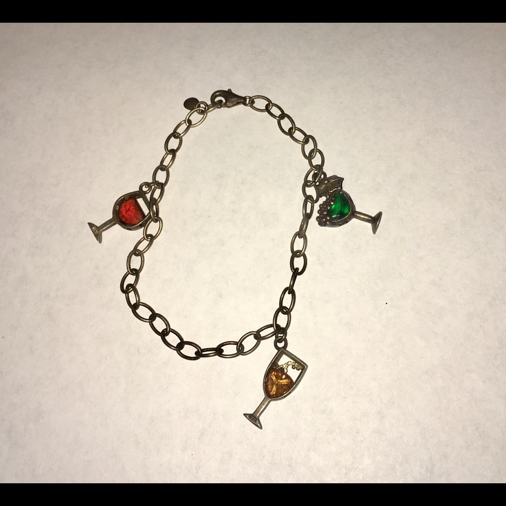 Vintage , sterling charm bracelet.